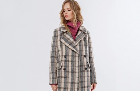 пальто в клетку
