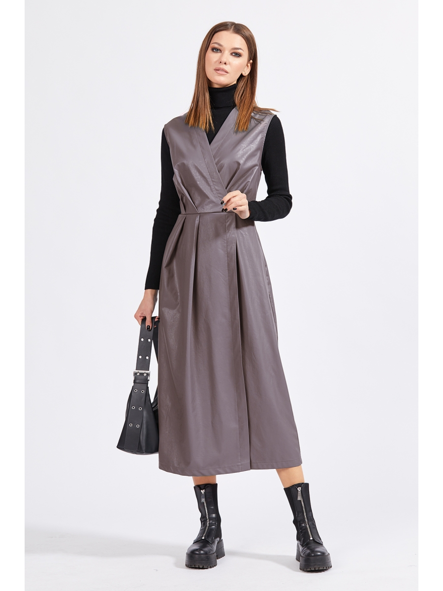 кожаный сарафан