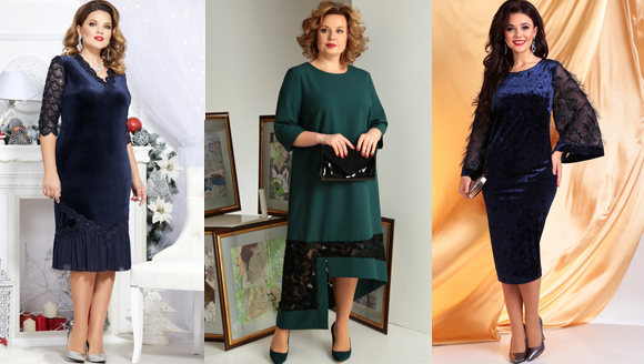 Зимние фасоны платьев на юбилей