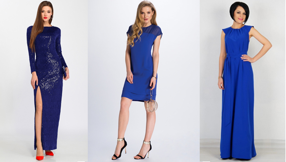 Платья на выпускной в синем цвете