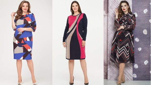 контрастные узоры на платье