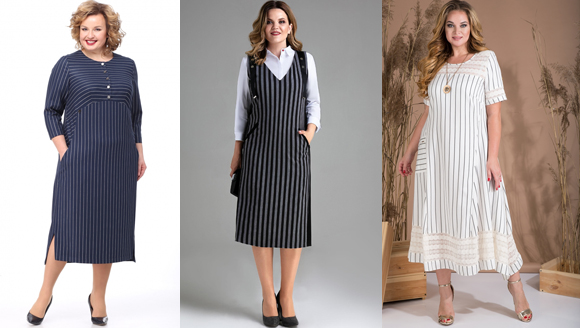 платья в тонкую полоску