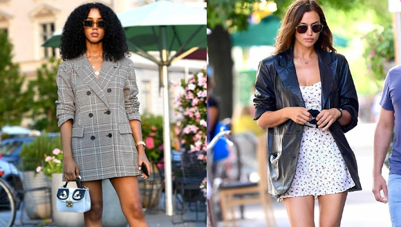 платье короткое с пиджаком