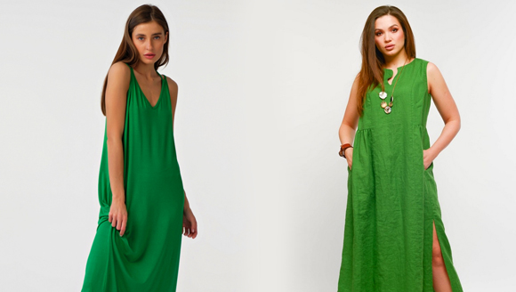 Зеленый сарафан