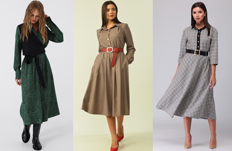 Расклешенные платья-рубашки