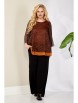 Брючный костюм артикул: 1099.3 терракот/черный от Anastasia - вид 3