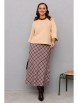 Юбочный костюм артикул: 1174 слоновая кость/клетка от Anastasia - вид 3
