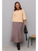 Юбочный костюм артикул: 1174 слоновая кость/клетка от Anastasia - вид 4