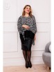 Юбочный костюм артикул: 1182 принт/черный от Anastasia - вид 9