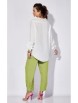 Брючный костюм артикул: 1101.1 белый/фисташковый от Anastasia - вид 2