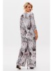 Брючный костюм артикул: 1010.1 графит (принт цветы) от Anastasia - вид 2
