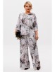 Брючный костюм артикул: 1010.1 графит (принт цветы) от Anastasia - вид 8