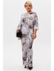 Брючный костюм артикул: 1010.1 графит (принт цветы) от Anastasia - вид 10