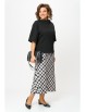 Юбочный костюм артикул: 1267 черный/клетка от Anastasia - вид 6