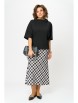 Юбочный костюм артикул: 1267 черный/клетка от Anastasia - вид 7