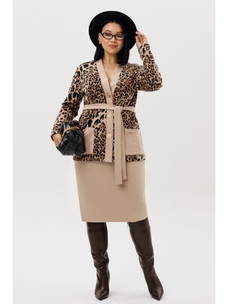 1293 бежевый (анималистический принт)