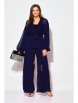 Брючный костюм артикул: 1063.1 темно-синий от Anastasia - вид 1