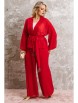 Брючный костюм артикул: 1063.1 рубиновый красный от Anastasia - вид 9