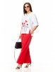Брючный костюм артикул: 2413 красный+белый от TAITA PLUS - вид 3