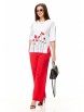 Брючный костюм артикул: 2413 красный+белый от TAITA PLUS - вид 5