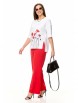 Брючный костюм артикул: 2413 красный+белый от TAITA PLUS - вид 6