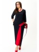 Брючный костюм артикул: 2502 черный+красный от TAITA PLUS - вид 4