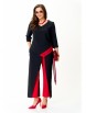 Брючный костюм артикул: 2502 черный+красный от TAITA PLUS - вид 5