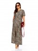 Брючный костюм артикул: 2411/19 леопард беж+черный от TAITA PLUS - вид 5
