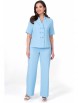 Брючный костюм артикул: 2334 голубой от AlaniCollection - вид 1