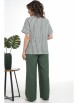 Брючный костюм артикул: 2315 олива+полоска от AlaniCollection - вид 2