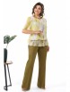Брючный костюм артикул: 2371 горчица от AlaniCollection - вид 1