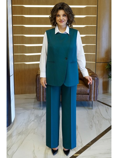 2416 изумруд, белый