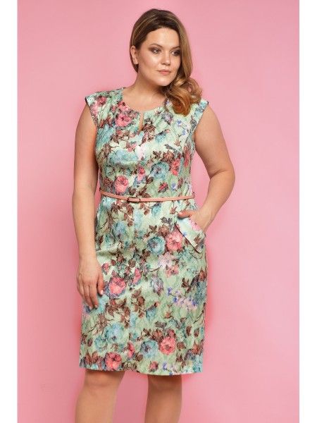 159 зеленый+цветы