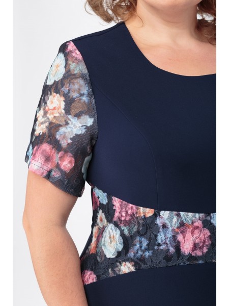 221 синий с гипюром