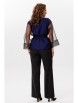Брючный костюм артикул: М-218 черный+василек от Мублиз - вид 10