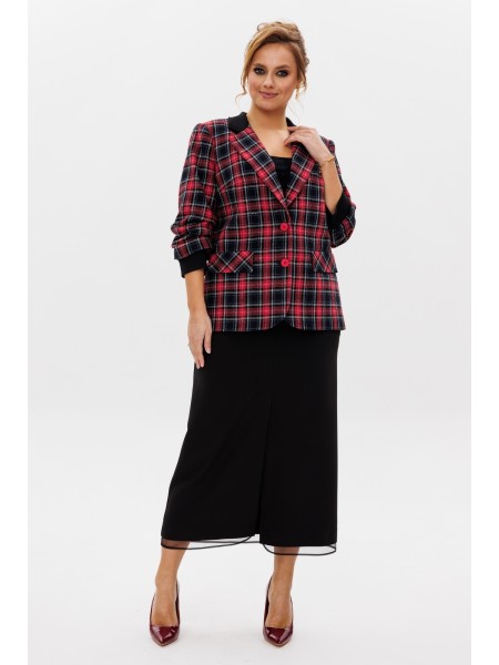 М-239 красная клетка+черная юбка