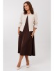 Плательный костюм артикул: М-292 беж+шоколад от Мублиз - вид 22