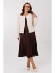 Плательный костюм артикул: М-292 беж+шоколад от Мублиз - вид 9