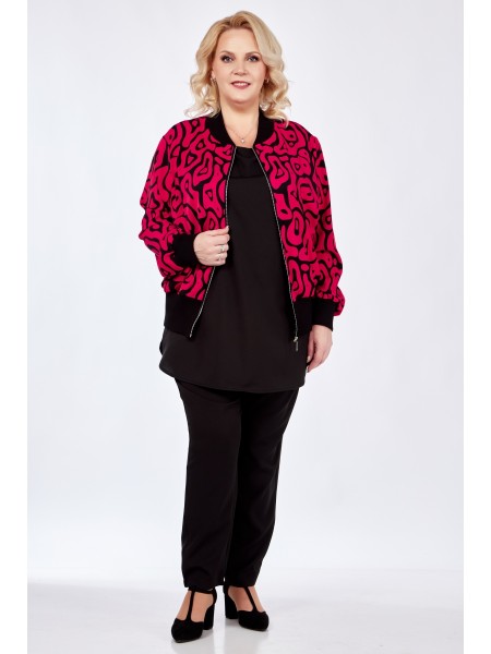 2291 черный+малина