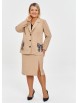 Юбочный костюм артикул: М218 бежевый от OVERYOU - вид 1