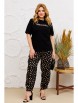 Брючный костюм артикул: 1377 черный, леопард от Мишель Шик - вид 5