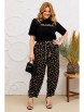 Брючный костюм артикул: 1377 черный, леопард от Мишель Шик - вид 9