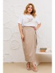Юбочный костюм артикул: 1376 белый, бежевый от Мишель Шик - вид 7