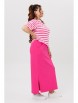 Юбочный костюм артикул: 1405 розовый, полоска от Мишель Шик - вид 5