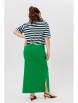 Юбочный костюм артикул: 1405 зеленый, полоска от Мишель Шик - вид 2