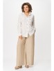 Брючный костюм артикул: 1425 бежевый, белый от Мишель Шик - вид 1