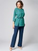 Брючный костюм артикул: 1254 бирюзово-синий от МишельСтиль - вид 1