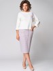 Юбочный костюм артикул: 1309 молочно-розовый от МишельСтиль - вид 6