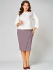 Юбочный костюм артикул: 1340 молочно-кофейный от МишельСтиль - вид 5