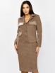 Юбочный костюм артикул: 1334 бежевый от МишельСтиль - вид 3